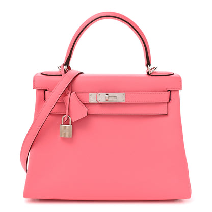 Hermes Evercolor Verso Kelly Retourne 28 Rose D'Ete Cobalt 1 of 11