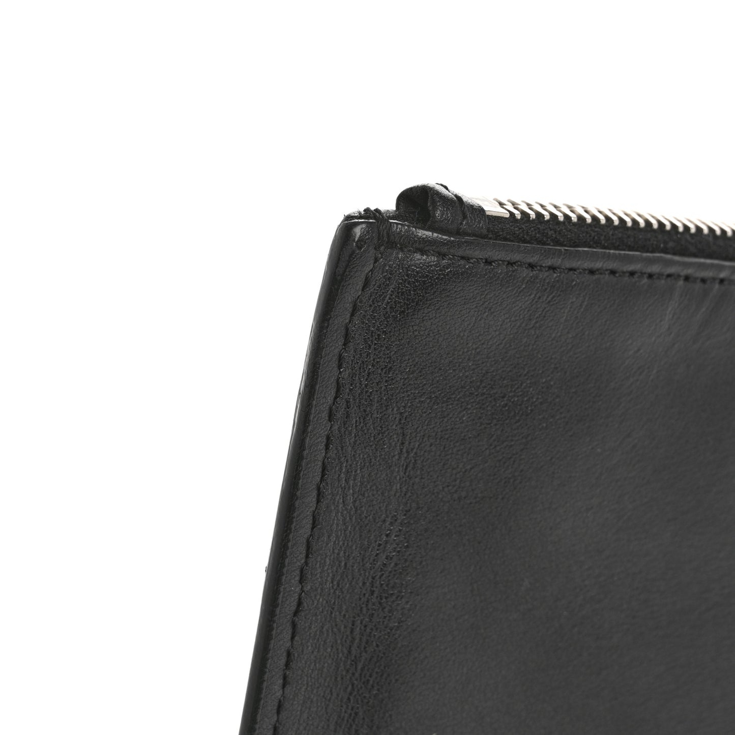 Vitello Century Monster Eyes Inlay Pouch Black Giallo