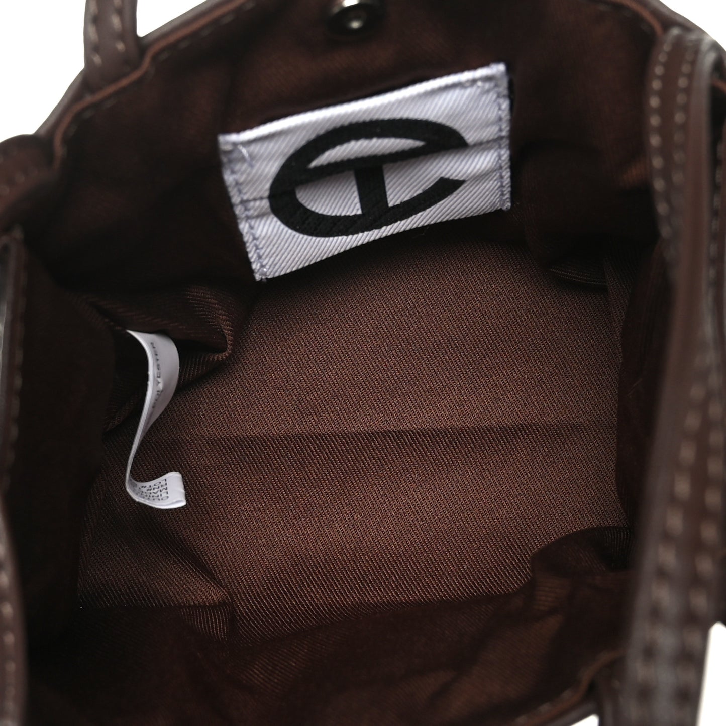 Vegan Leather Small Shopping Bag Chocolate
