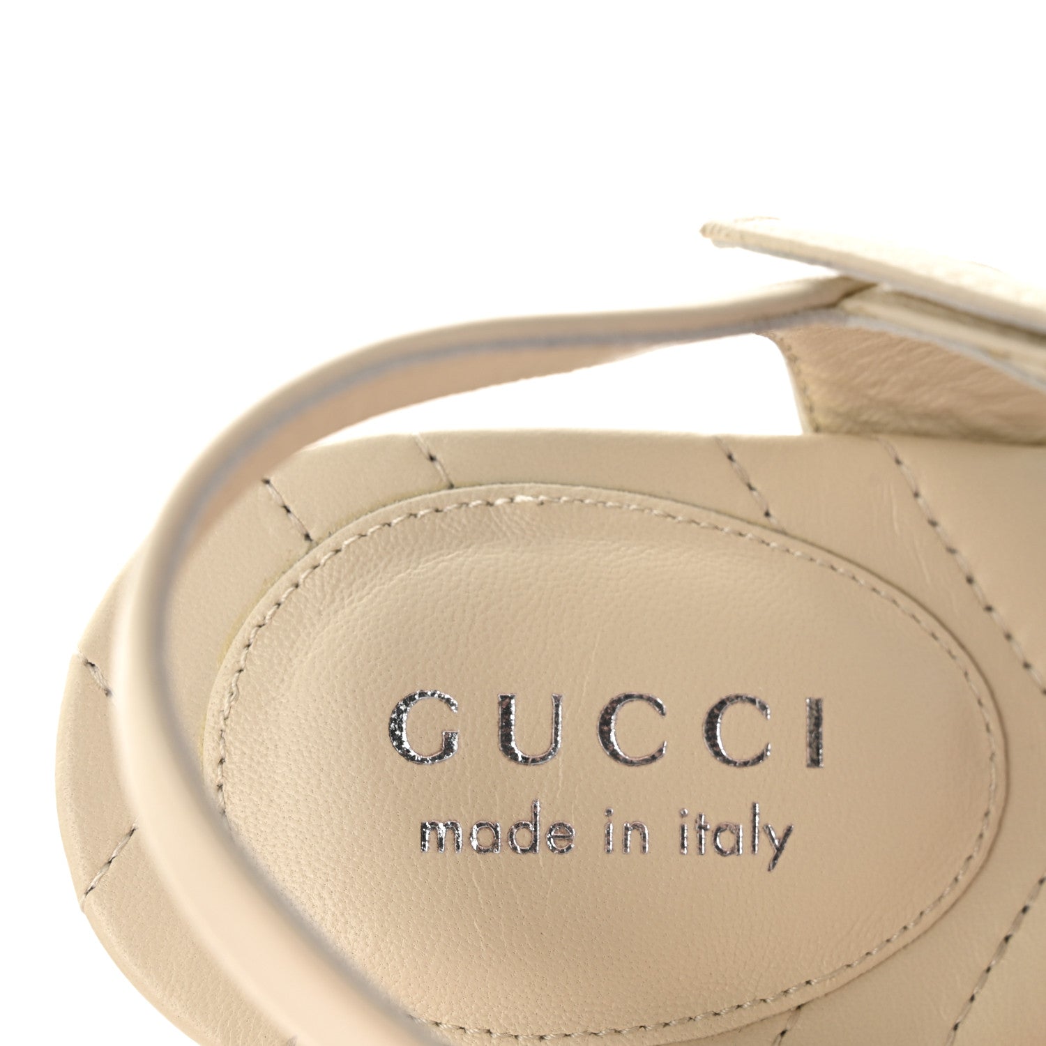 Gucci Nappa Charlotte 50/140mm Platform Sandals 36.5 New Ivoire 8 of 9