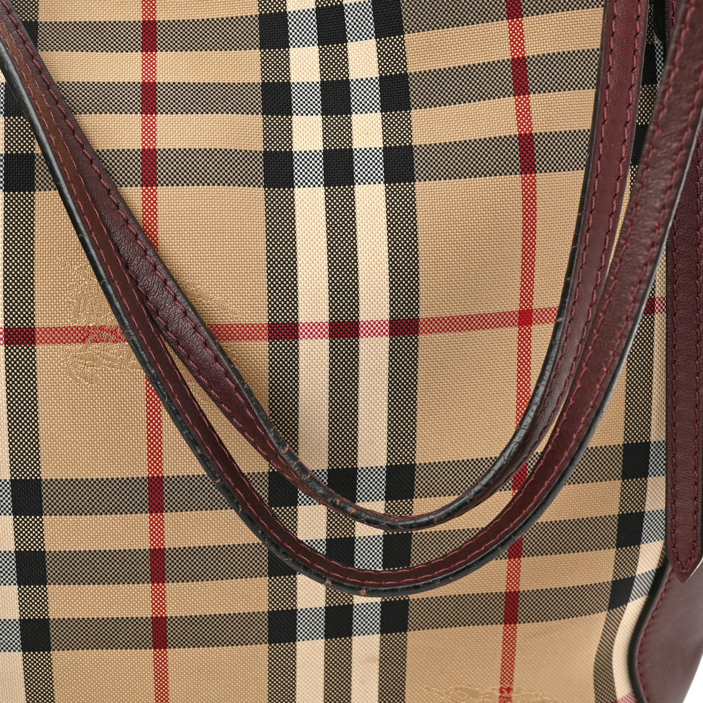 House Check Small Canterbury Tote Burgundy