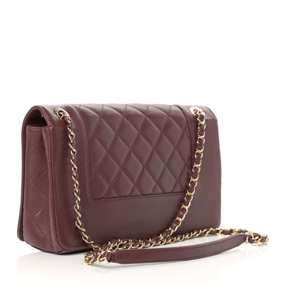 Chanel Sheepskin Quilted Vintage Mademoiselle Flap Dark Red 3 of 20