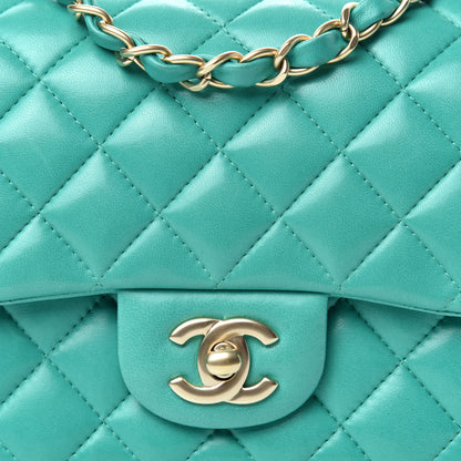 Chanel Lambskin Quilted Mini Square Flap Green 10 of 10
