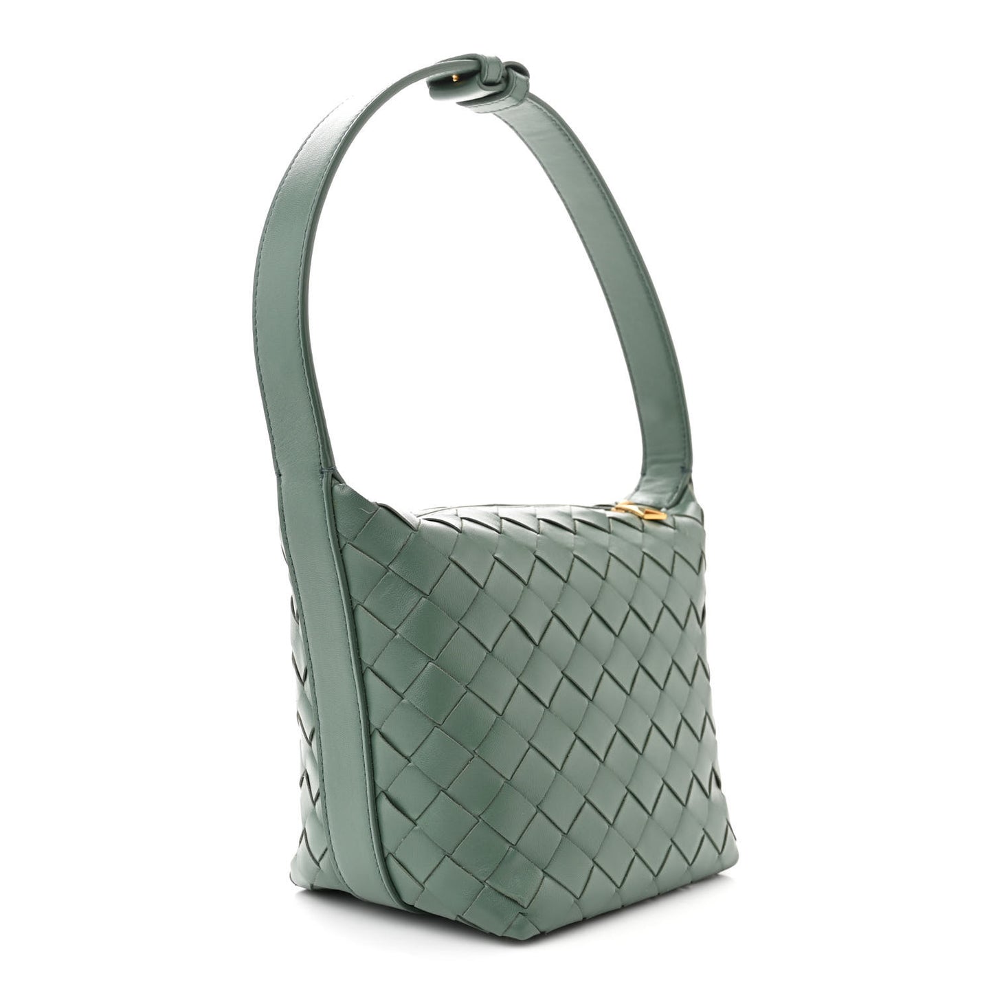 BOTTEGA VENETA Calfskin Nappa Intrecciato Candy Wallace Aloe