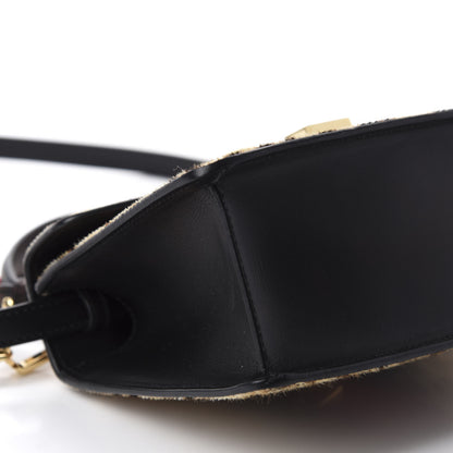 Gucci Calf Hair Leopard Print Mini Sylvie Top Handle Bag Naturale Black 6 of 11