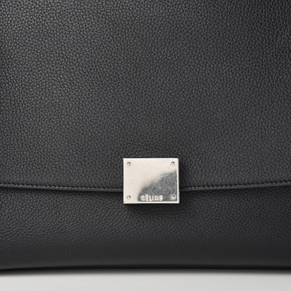 Celine Drummed Calfskin Suede Small Trapeze Black 8 of 16