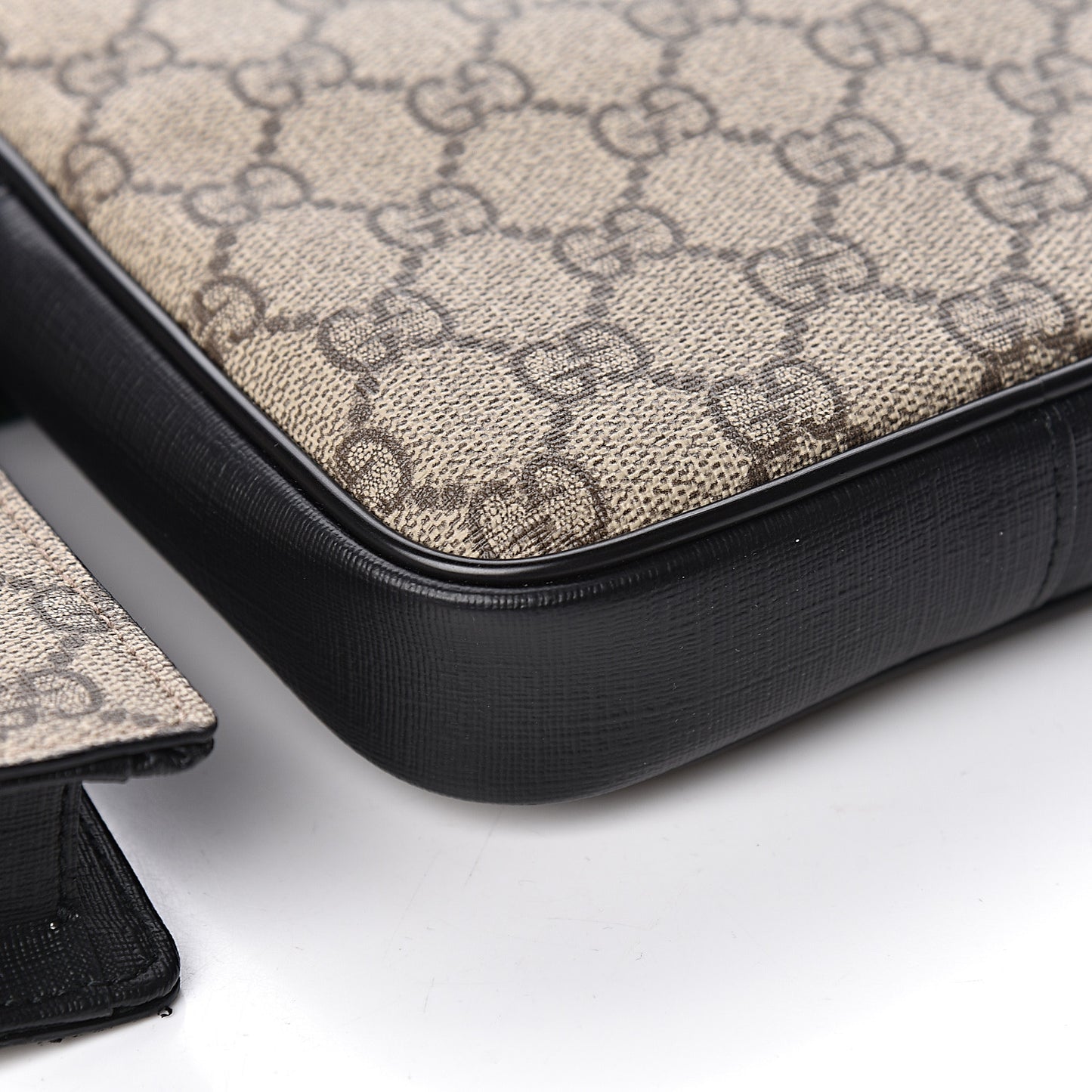 GG Supreme Monogram Web Belt Bag Black