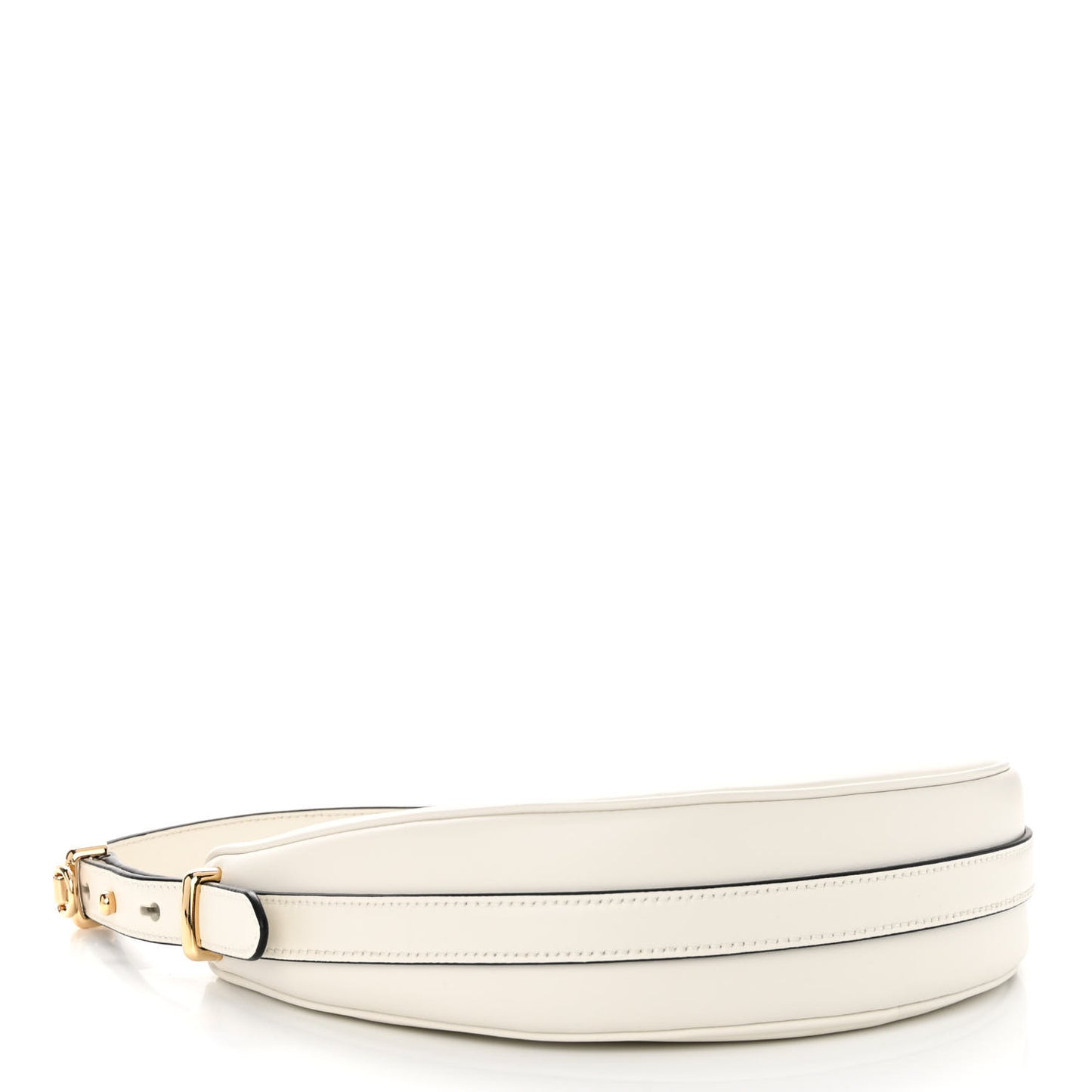 Soft Calfskin Arque Shoulder Bag White