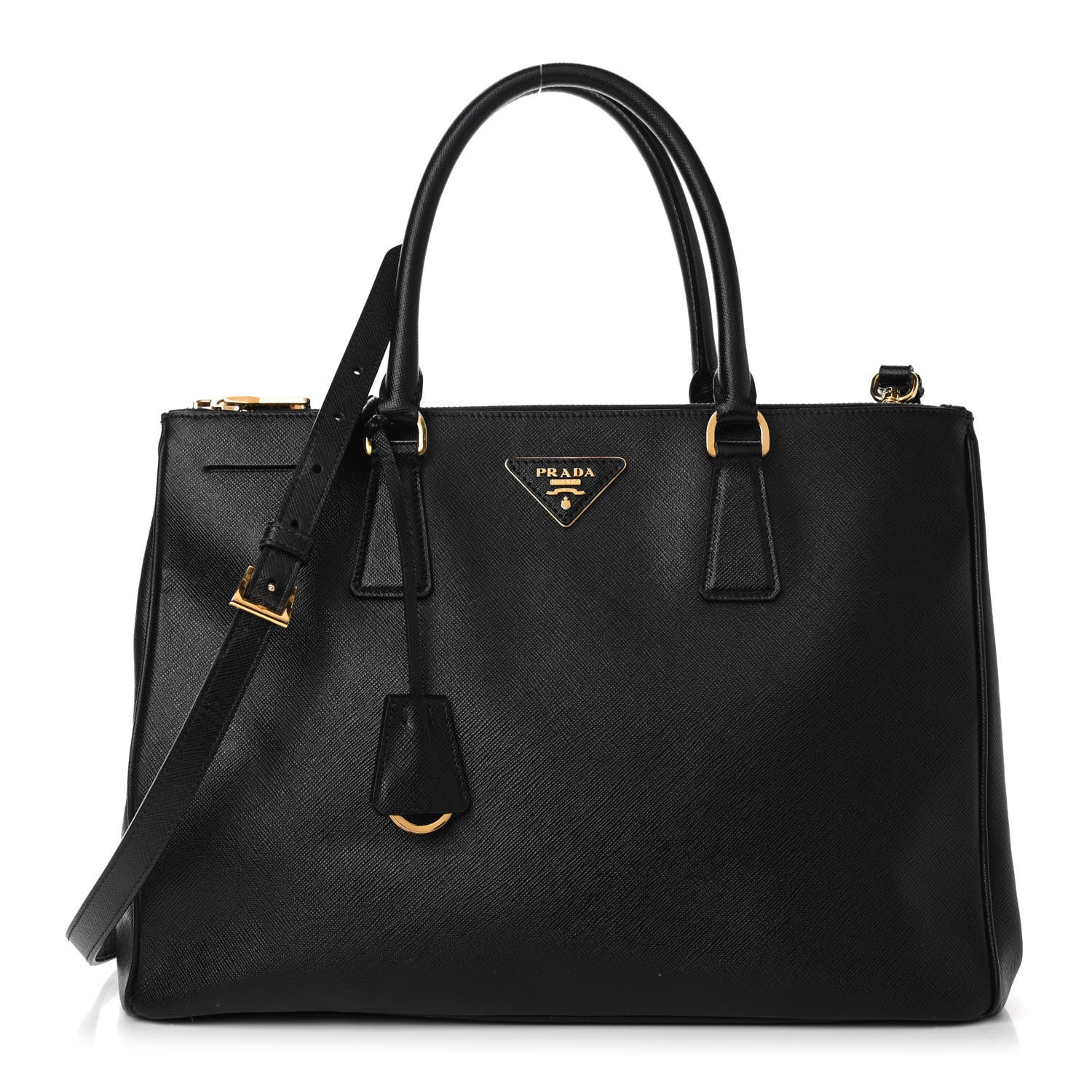 Prada Saffiano Medium Galleria Double Zip Tote Black 1 of 5