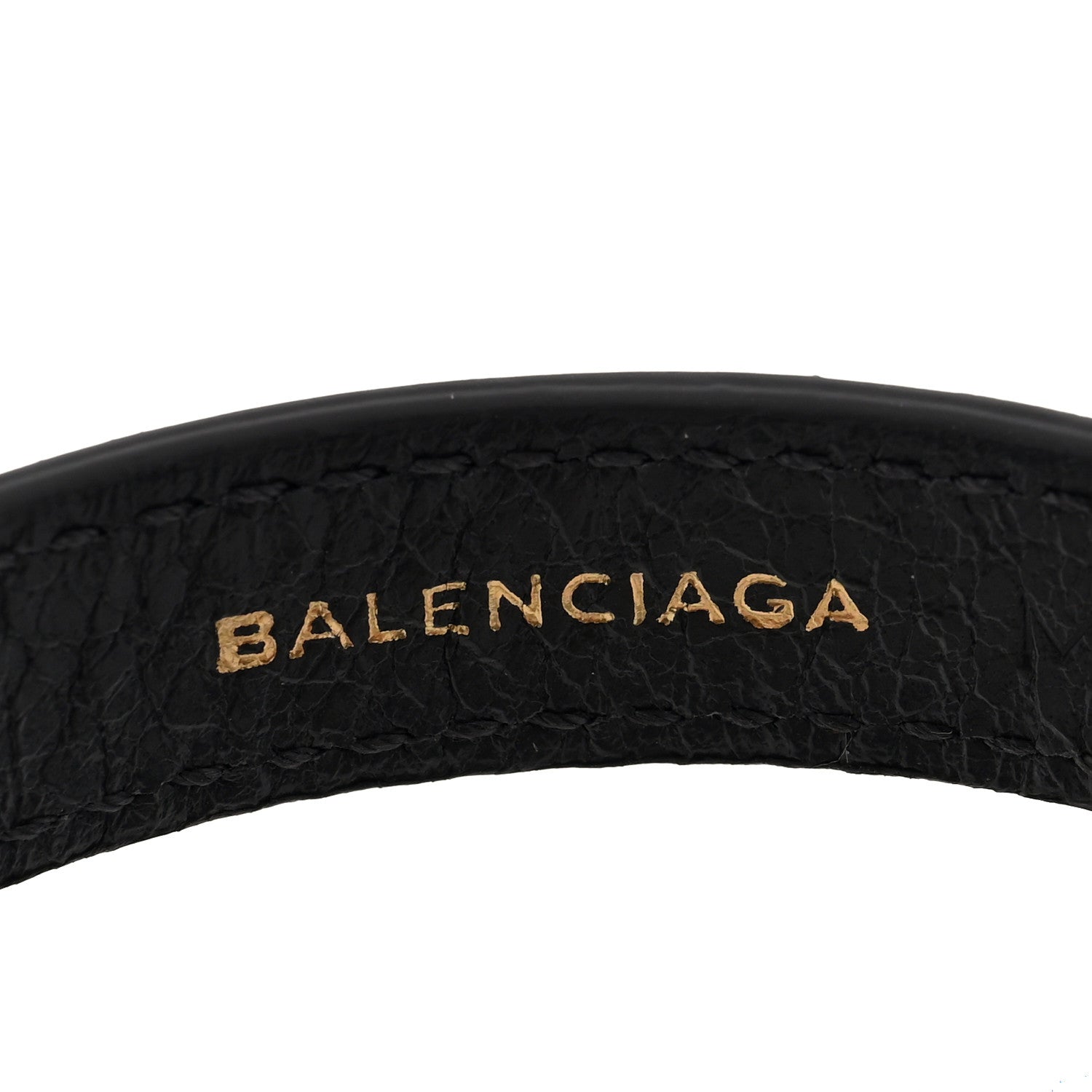 Balenciaga Agneau Arena Classic Hardware Triple Tour Bracelet Gris Fossile 4 of 5