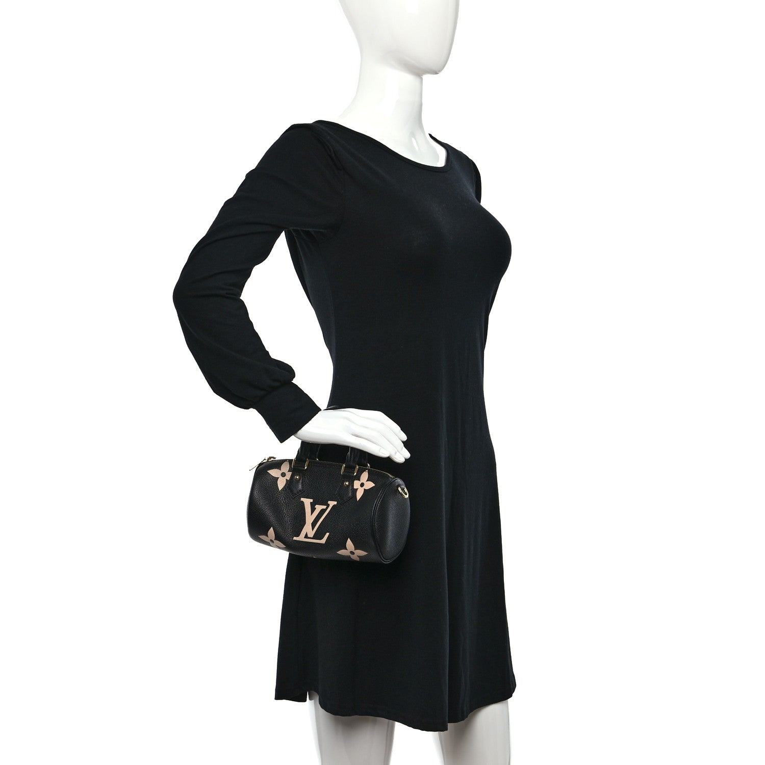 Louis Vuitton Empreinte Monogram Giant Papillon BB Black Beige 2 of 8