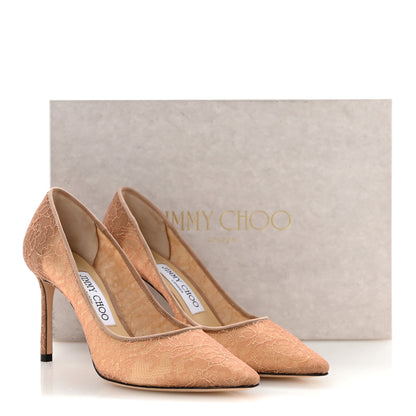 Jimmy Choo Floral Lace Romy 85 Pumps 36.5 Ballet Pink 9 of 9
