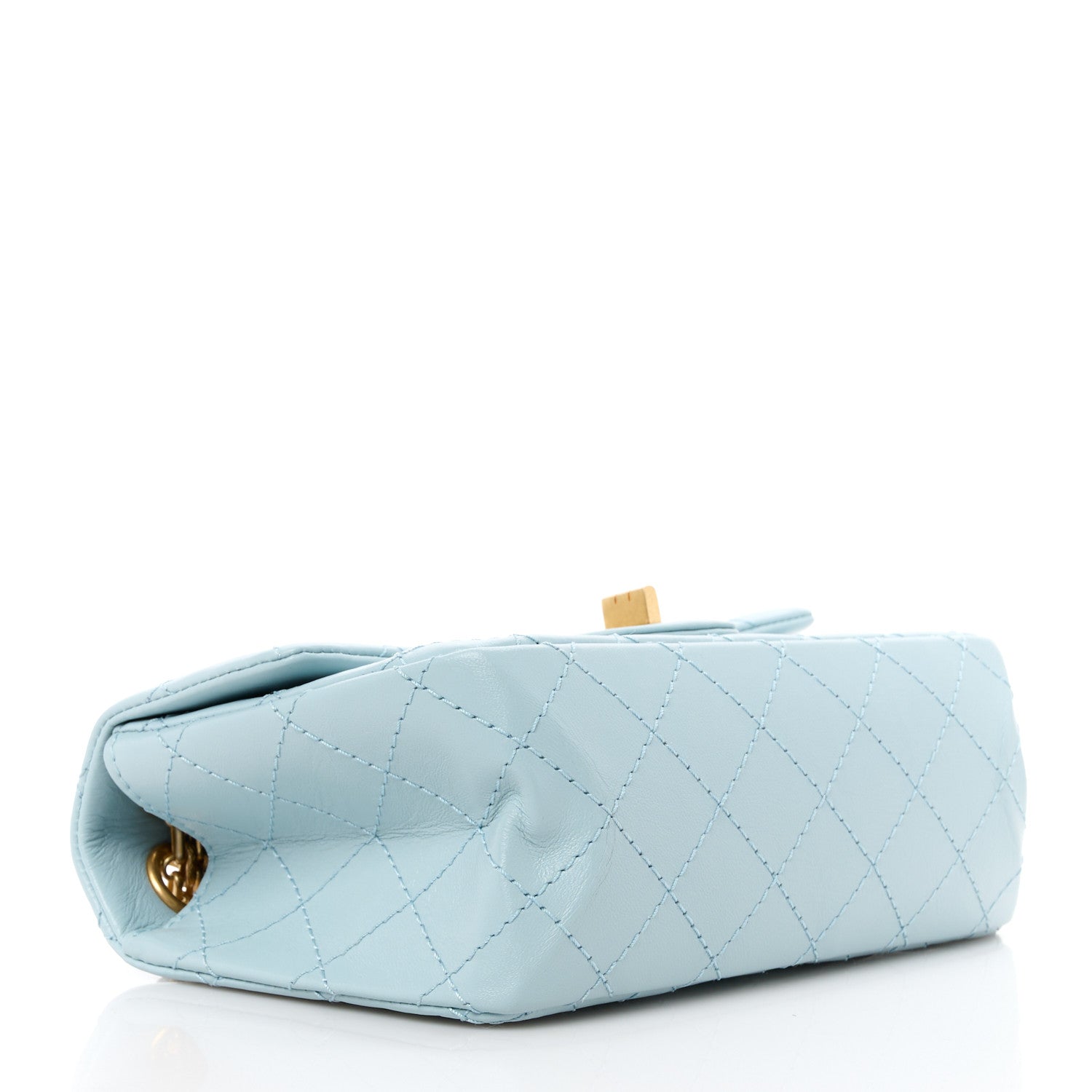 Chanel Aged Calfskin Quilted 2.55 Reissue Mini Flap Light Blue 4 of 12