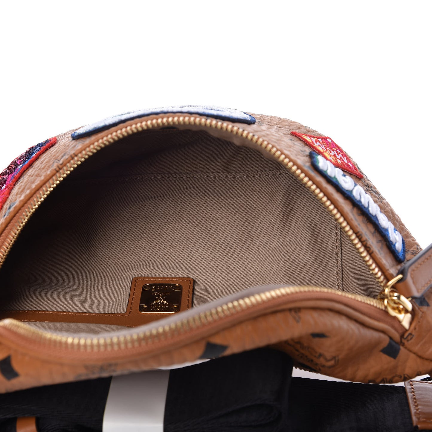 Visetos Hawaii Patch Small Stark Belt Bag Cognac