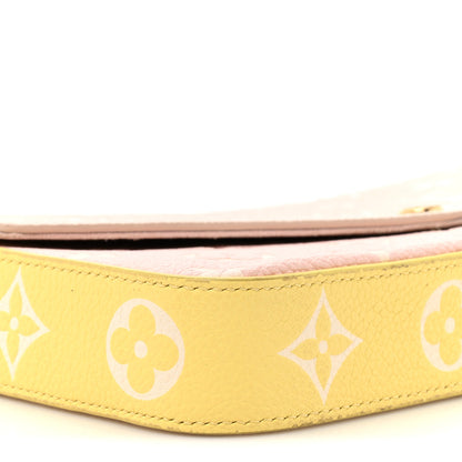 Louis Vuitton Empreinte Spring in the City Felicie Pochette Chain Wallet Pink Beige Yellow 12 of 15