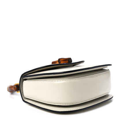Gucci Boarded Dyana Lux Calfskin Web Mini Bamboo 1947 Top Handle Bag Mystic White 4 of 12