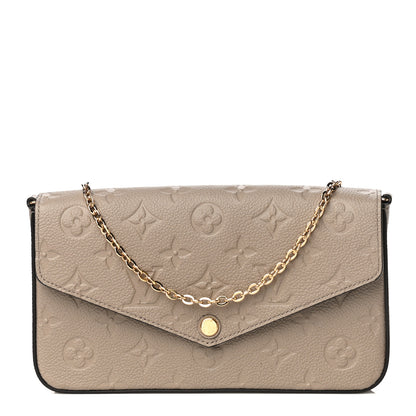 Louis Vuitton Empreinte Pochette Felicie Chain Wallet Tourterelle 1 of 9