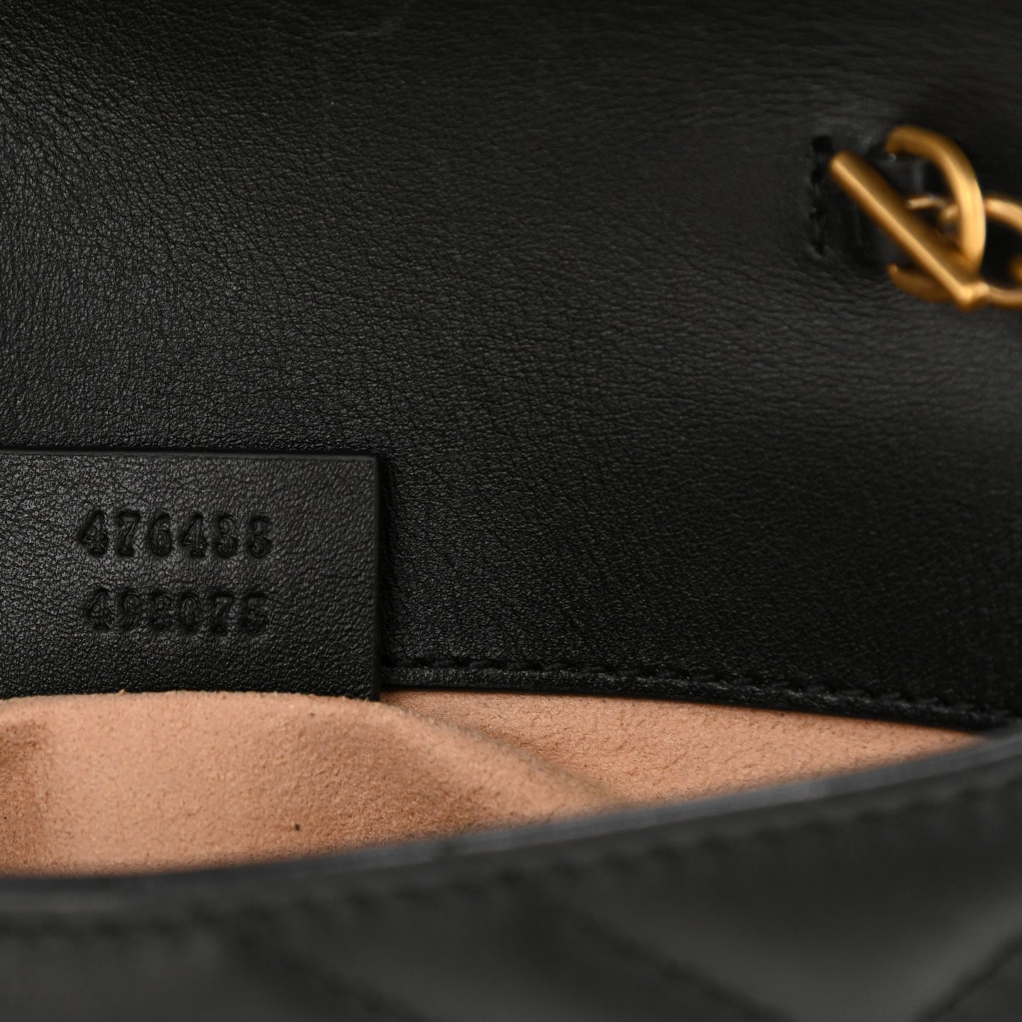 Calfskin Matelasse Super Mini GG Marmont Shoulder Bag Black