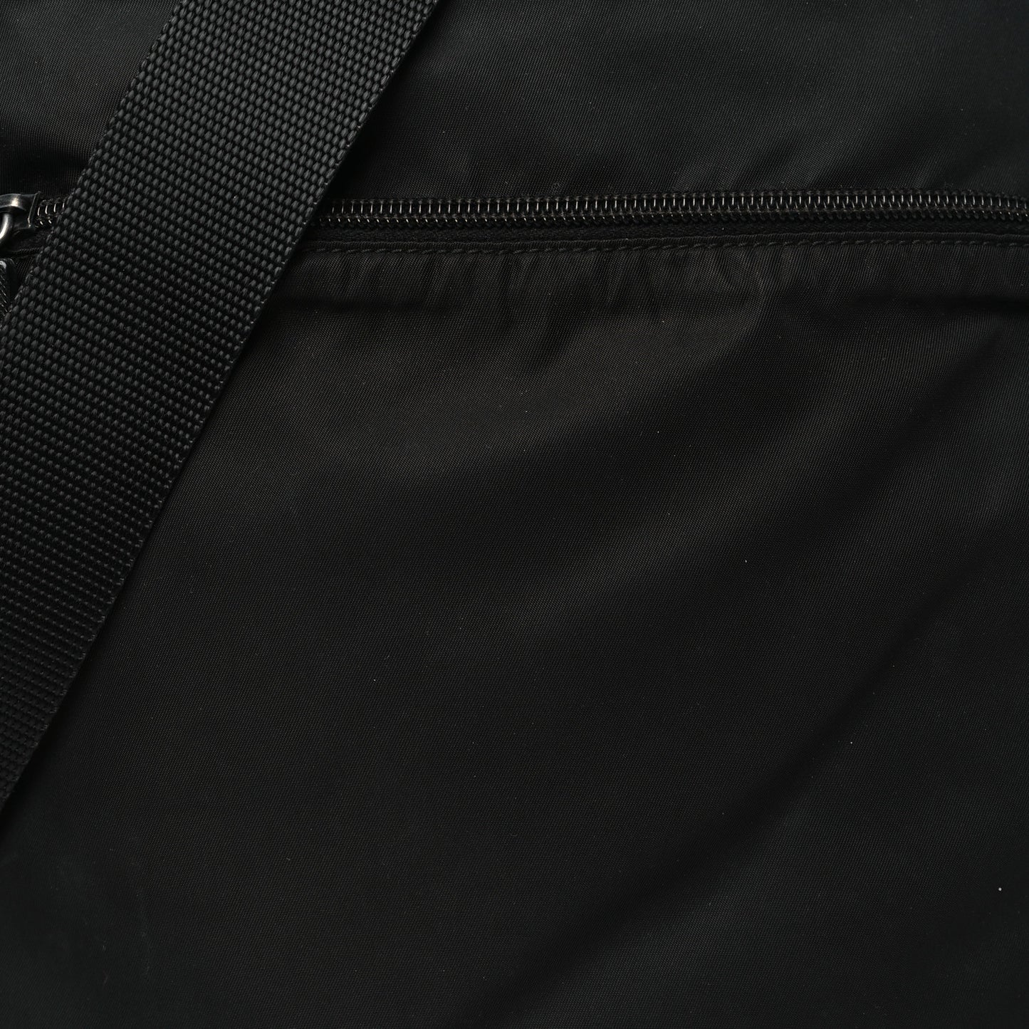 Tessuto Nylon Saffiano Messenger Bag Black