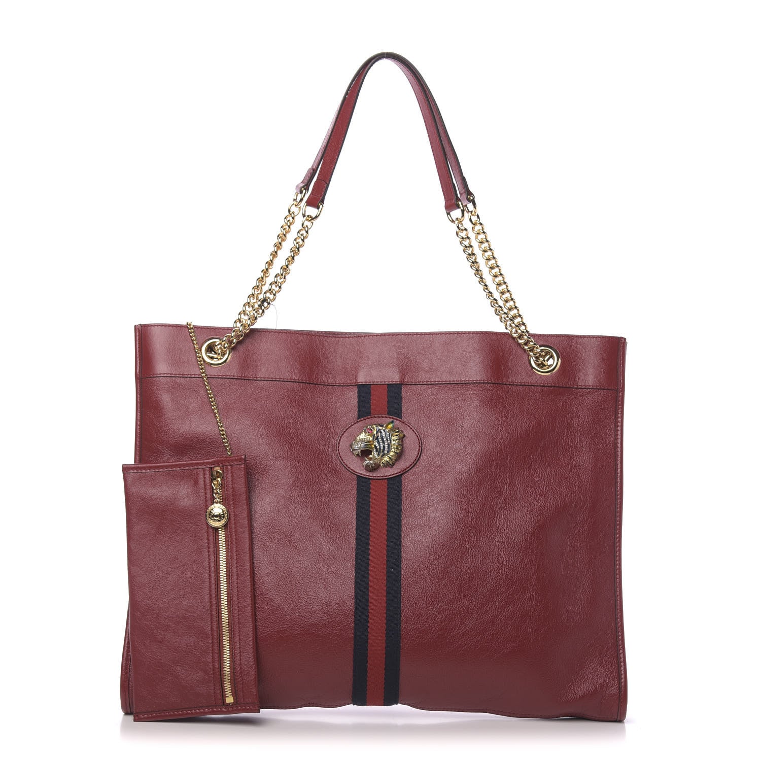 Gucci Calfskin Large Rajah Chain Tote Romantic Cherry 1 of 10
