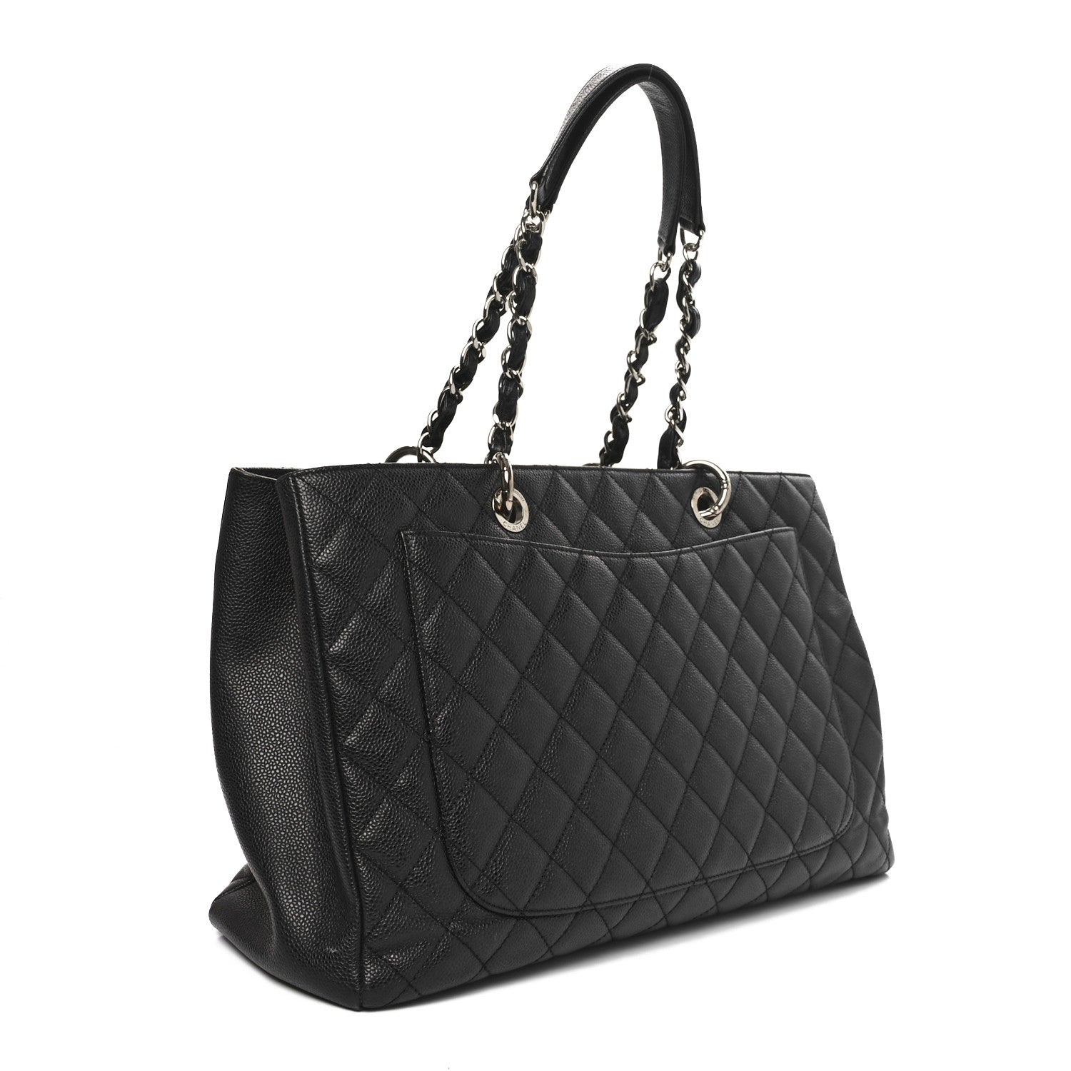 Chanel Caviar Quilted XL Grand Shopping Tote GST Black 3 of 11