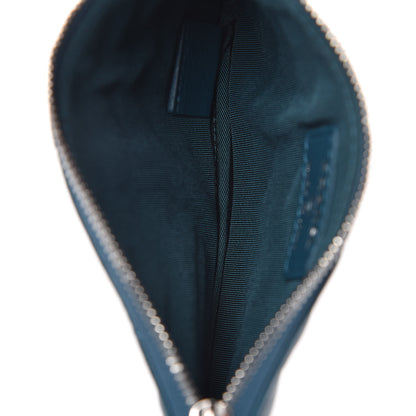 Chanel Lambskin Chevron Quilted Studded Small Cosmetic Case Blue 5 of 7
