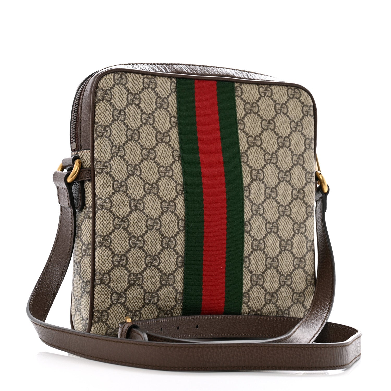 Gucci GG Supreme Monogram Web Small Ophidia Messenger Bag Brown 3 of 13