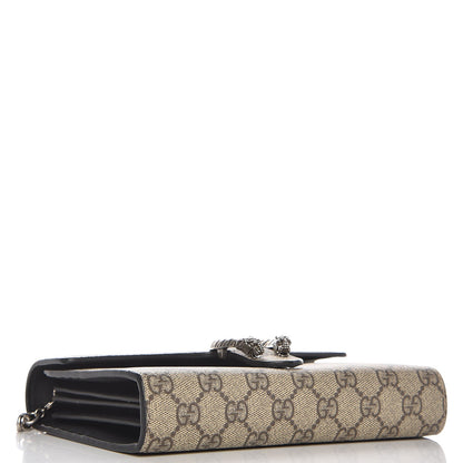 Gucci GG Supreme Monogram Mini Dionysus Chain Wallet Beige Black 4 of 8