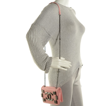 Chanel Lambskin Plexiglass Boy Brick Flap Pink 2 of 7