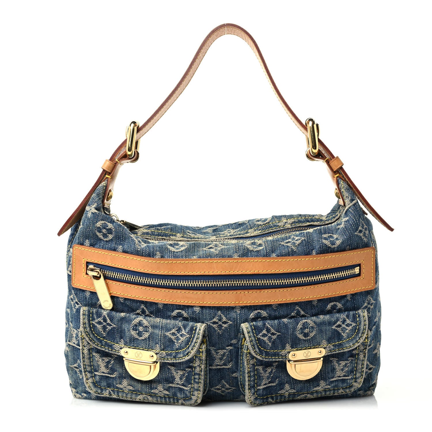 Louis Vuitton Monogram Denim Baggy PM Blue 1 of 8