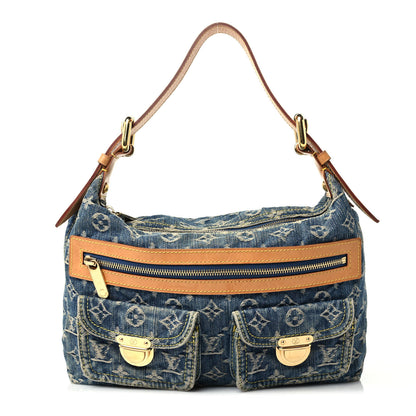 Louis Vuitton Monogram Denim Baggy PM Blue 1 of 8