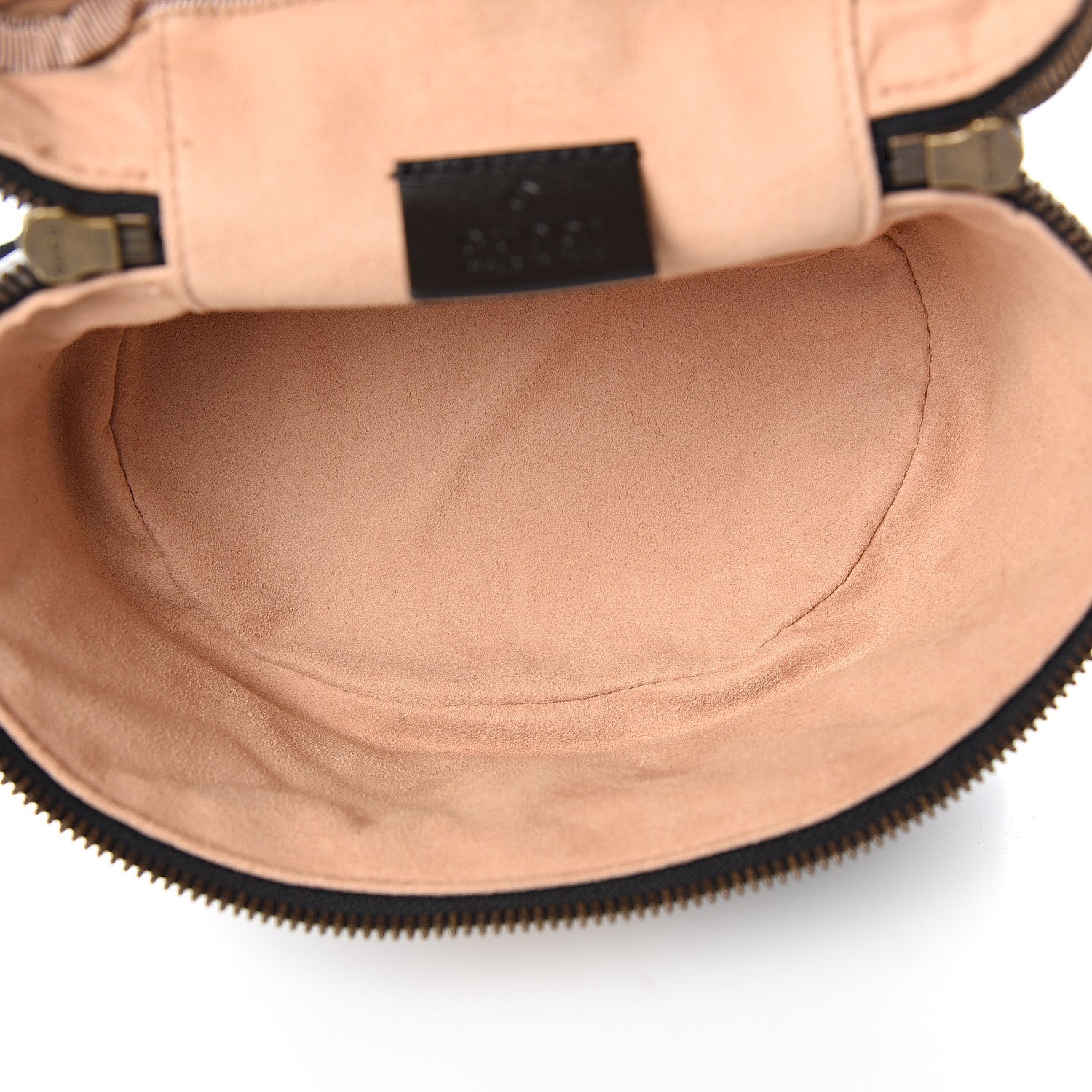 Gucci Calfskin Matelasse Mini GG Marmont Round Backpack Black 4 of 9