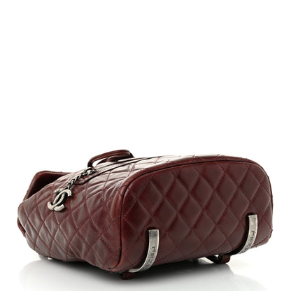 Chanel Glazed Calfskin Quilted Small Salzburg Backpack Burgundy 4 of 12