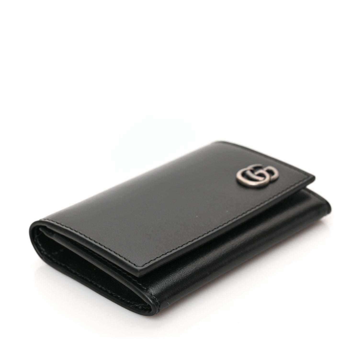 Boarded Plutone Calfskin GG Marmont Card Case Black