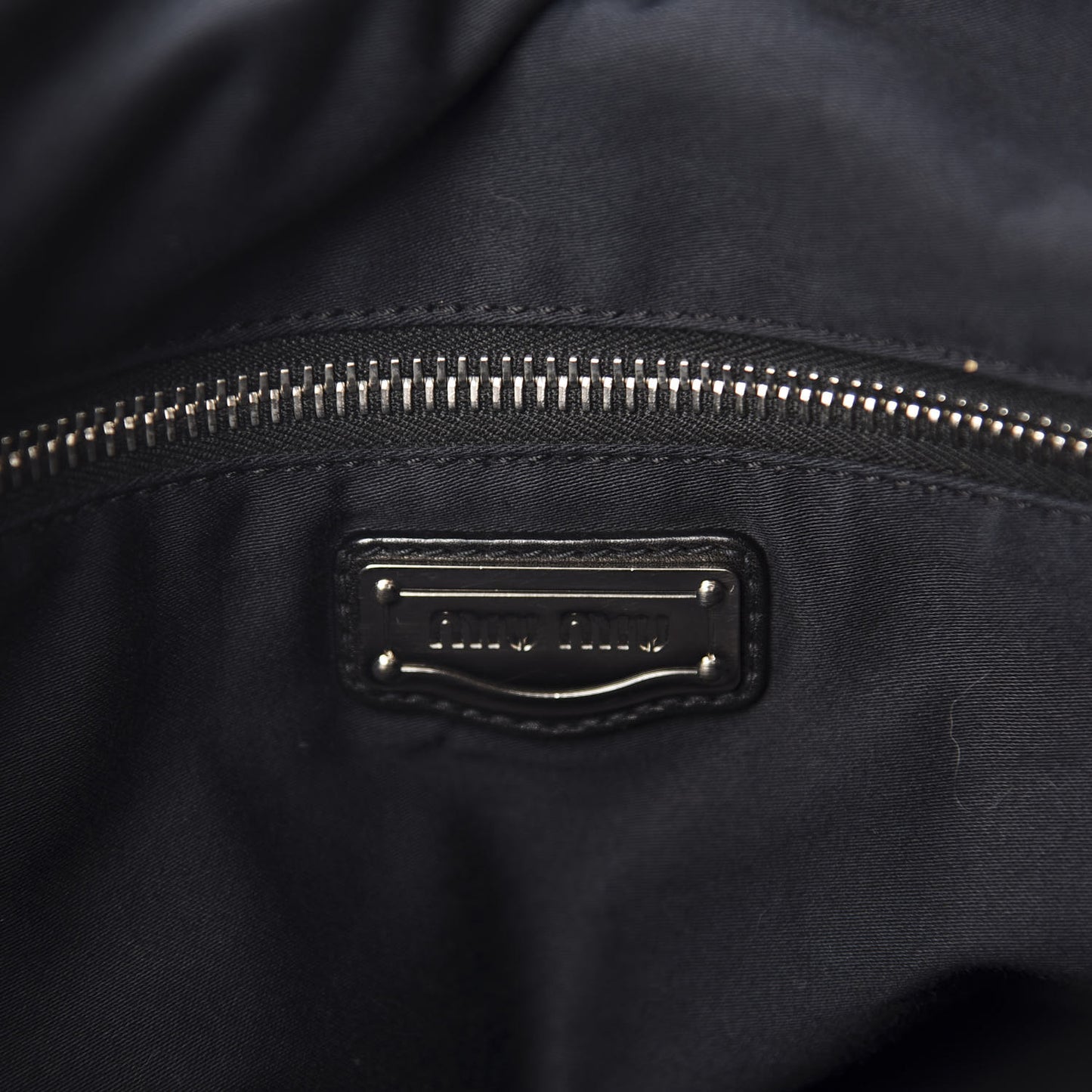 Nappa Plisse Zip Satchel Black