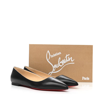 Christian Louboutin Shiny Nappa Ballalla Flats 37 Black 9 of 9