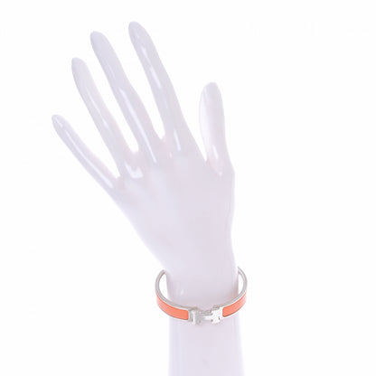 Hermes Narrow Enamel Clic Clac H Bracelet PM Orange 2 of 5