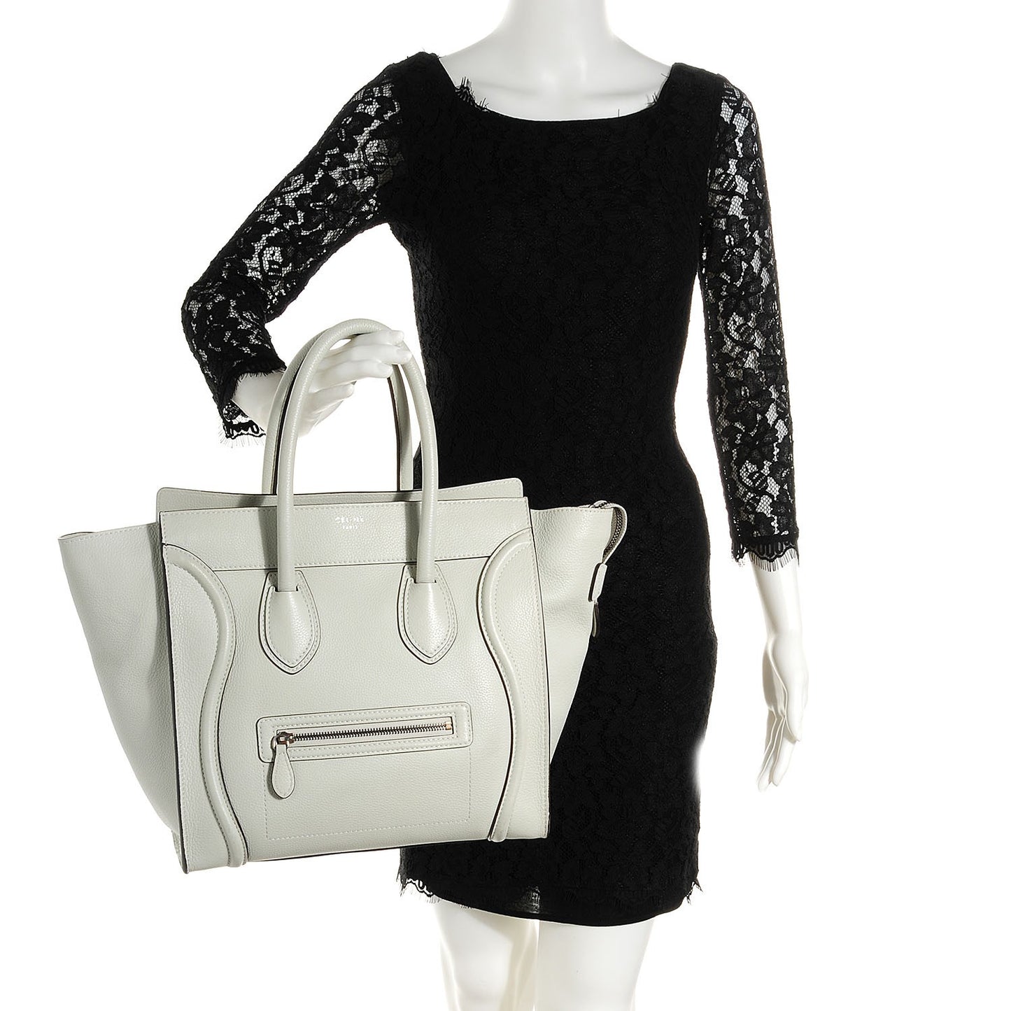 Drummed Calfskin Mini Luggage Lune