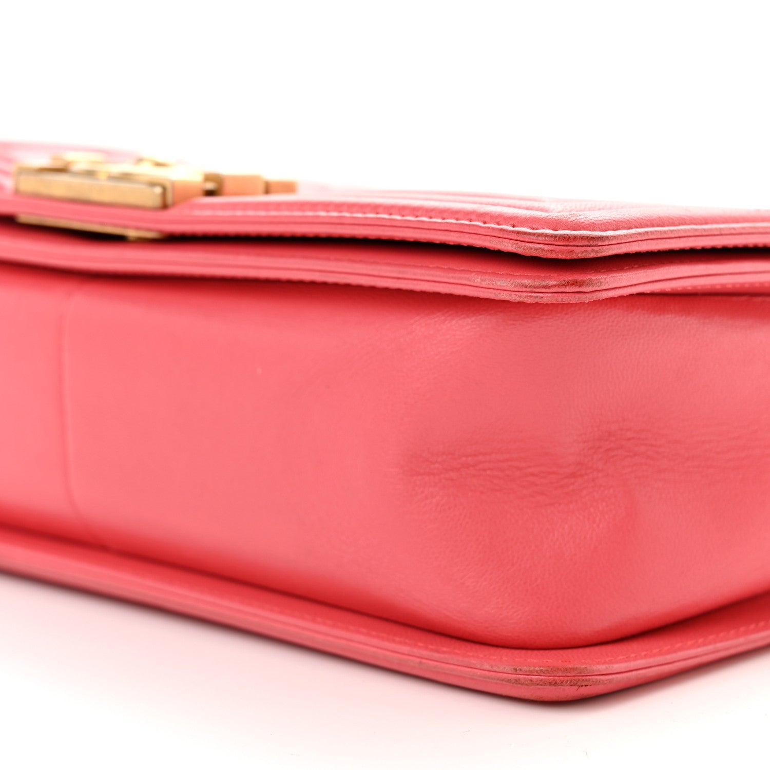 Chanel Lambskin Quilted Medium Boy Flap Coral 10 of 17