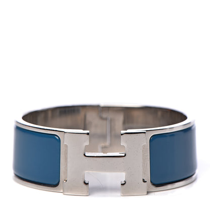 Hermes Enamel Wide Clic Clac H Bracelet PM Bleu Profond 1 of 6