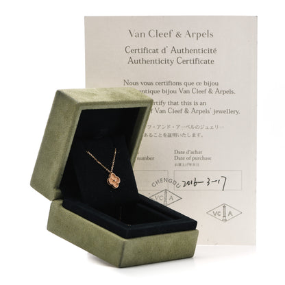 Van Cleef & Arpels 18K Rose Gold Sweet Alhambra Pendant Necklace 6 of 6