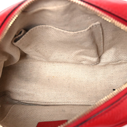 Gucci Pebbled Calfskin Small Soho Disco Bag Vibrant Red 5 of 10