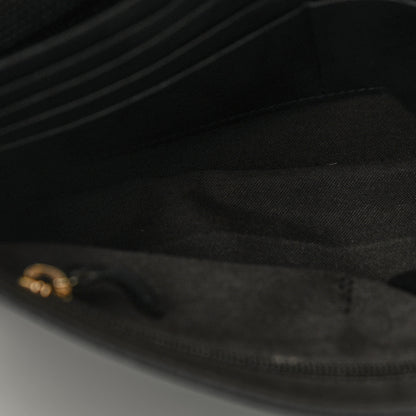 Fendi Calfskin Lizard Embossed Wallet on Chain Black 12 of 15