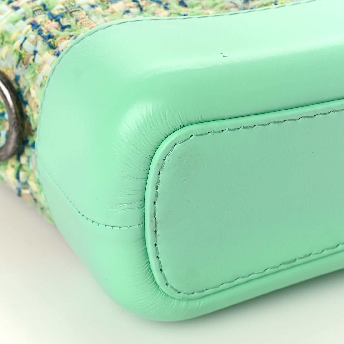 Tweed Calfskin Quilted Small Gabrielle Hobo Green