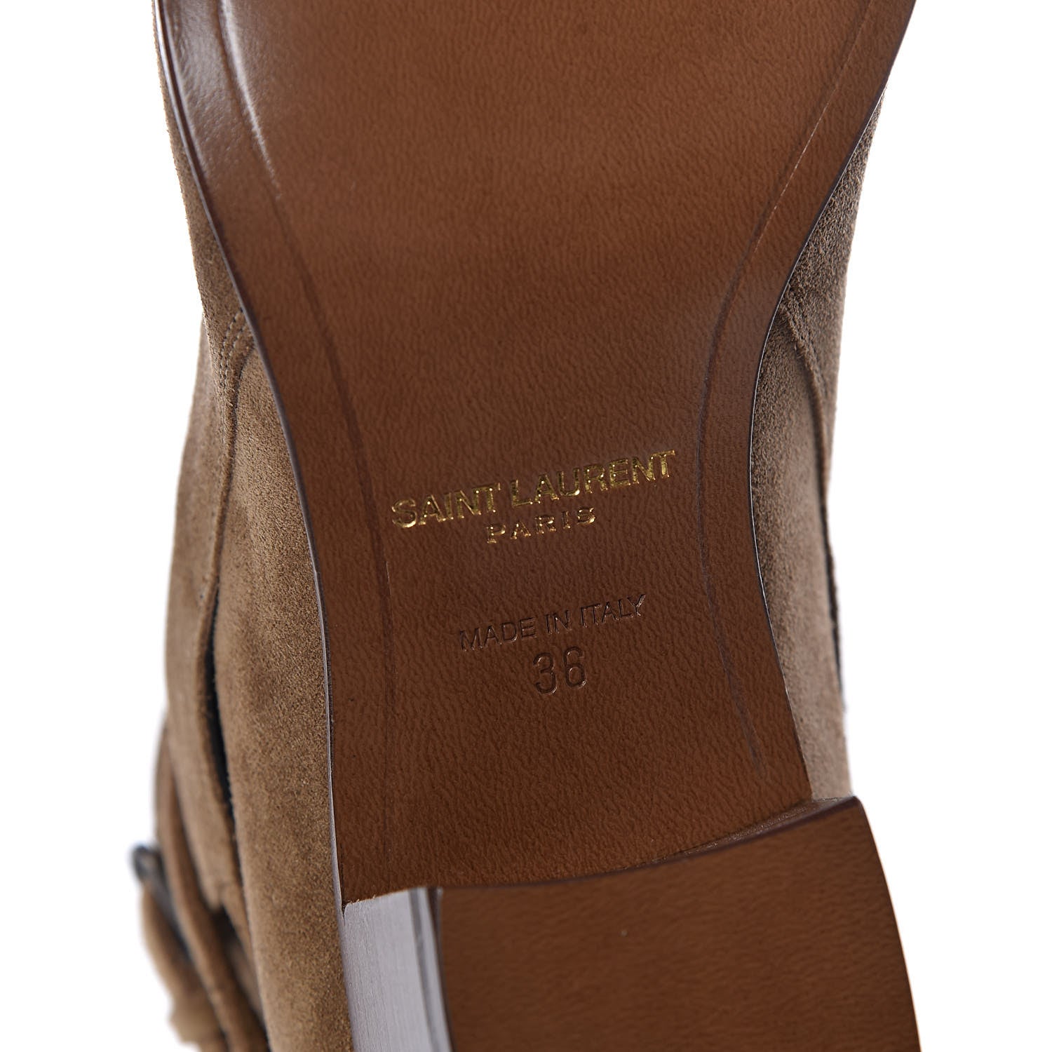 Saint Laurent Suede Womens Blake Ankle Boots 36 New Sigaro 6 of 10