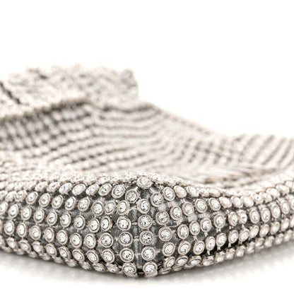 Chanel Crystal Embellished Metallic Lambskin Mini Chanel 22 Silver 9 of 11