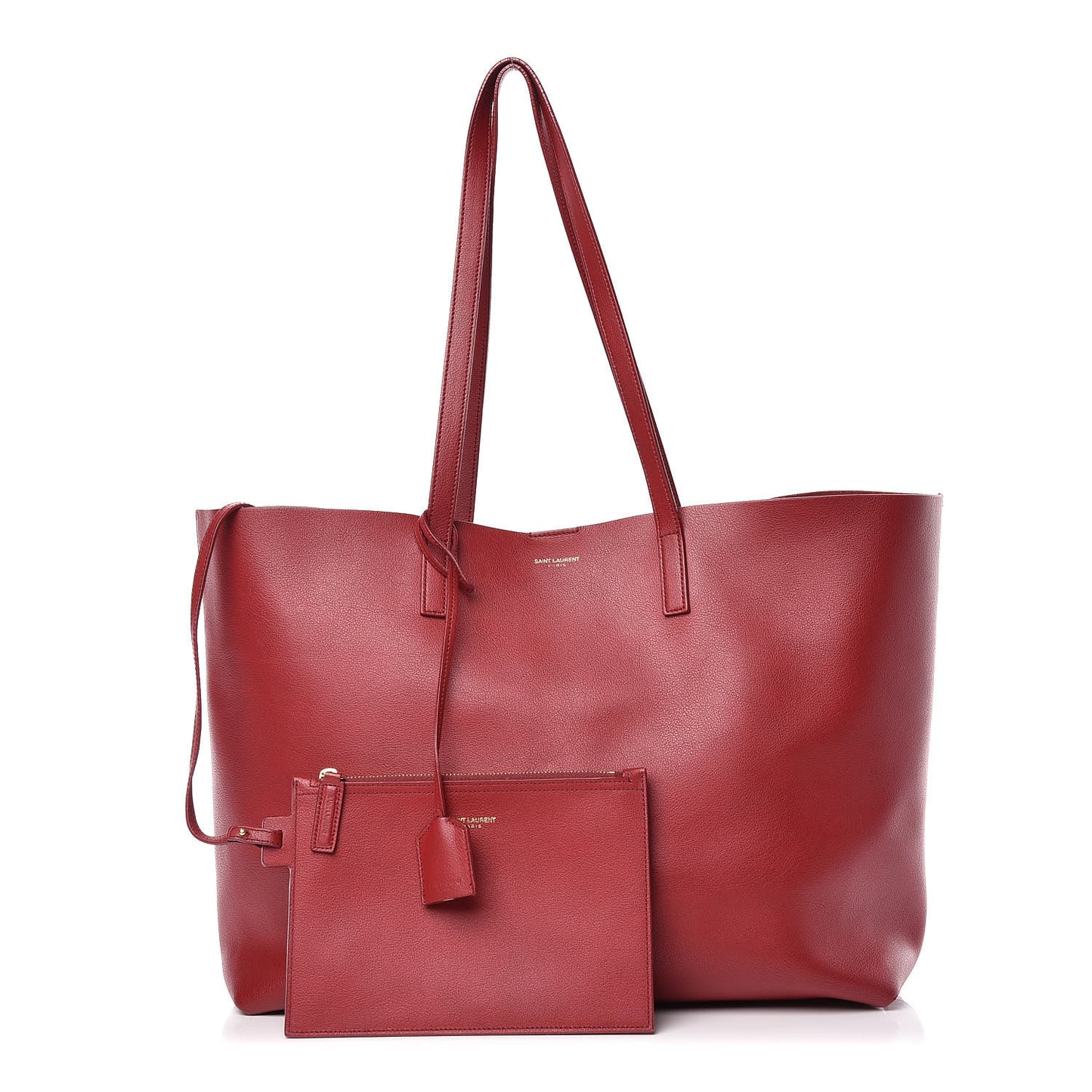 Calfskin Large Shopping Tote Red