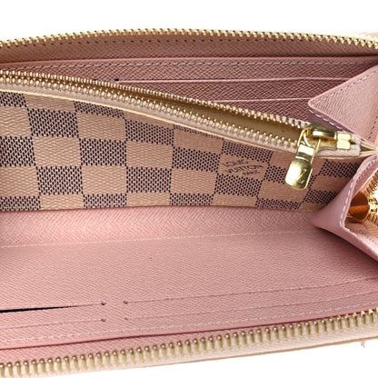 Louis Vuitton Damier Azur Clemence Wallet Rose Ballerine 5 of 8