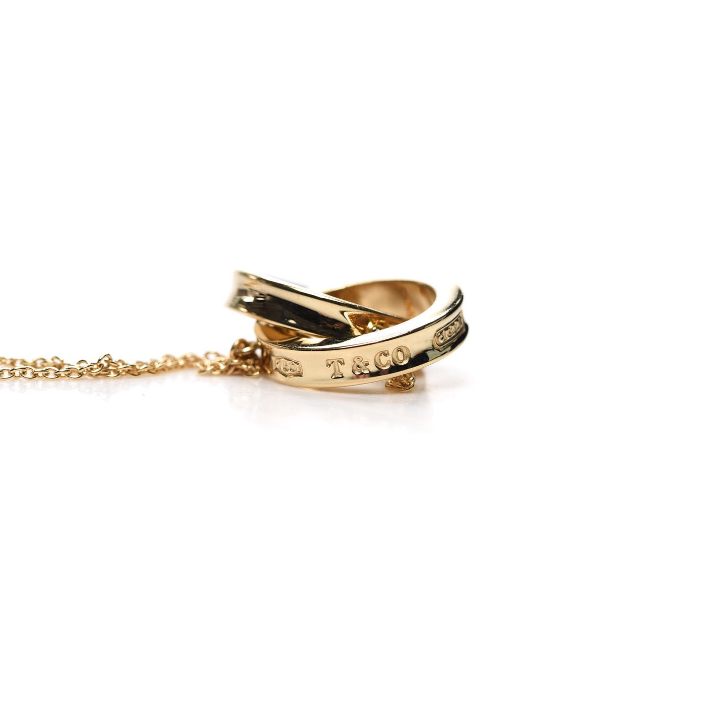 18K Yellow Gold 1837 Interlocking Circles Pendant Necklace