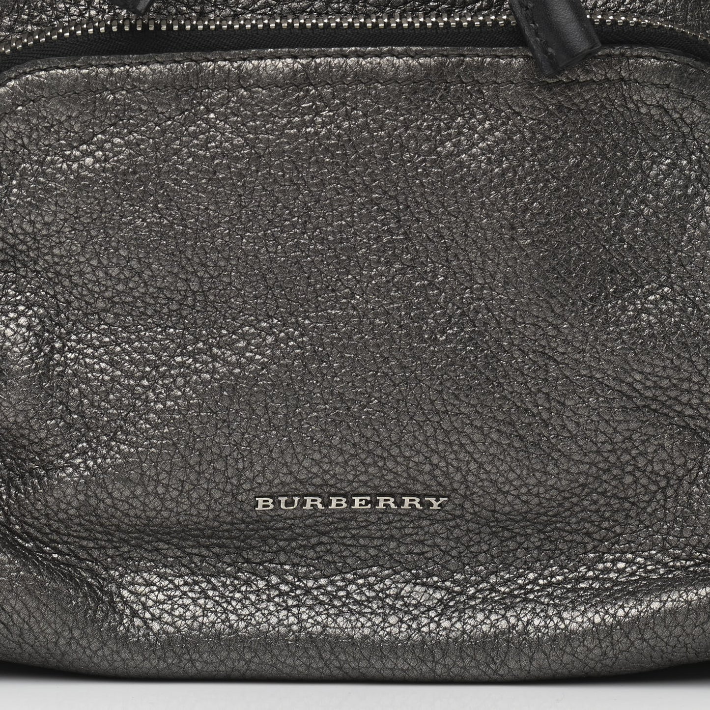 Metallic Deerskin Medium Rucksack Backpack Dark Grey
